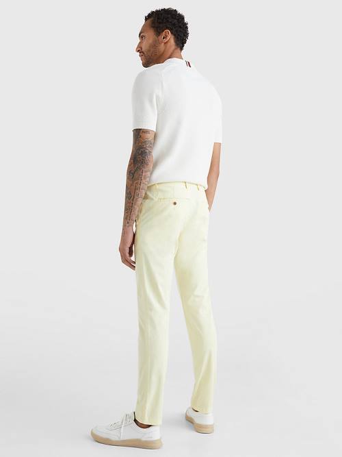 Tommy Hilfiger 1985 Essential Bleecker Slim Fit Chinos Moški Hlače Rumena | TH128LJD