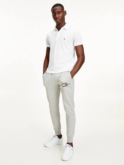 Tommy Hilfiger 1985 Essential Slim Fit Moški Polo Majica Bela | TH049ZPW