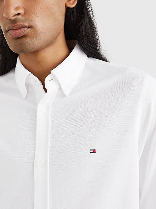 Tommy Hilfiger 1985 Essential Slim Fit Moški Srajce Bela | TH056ATW