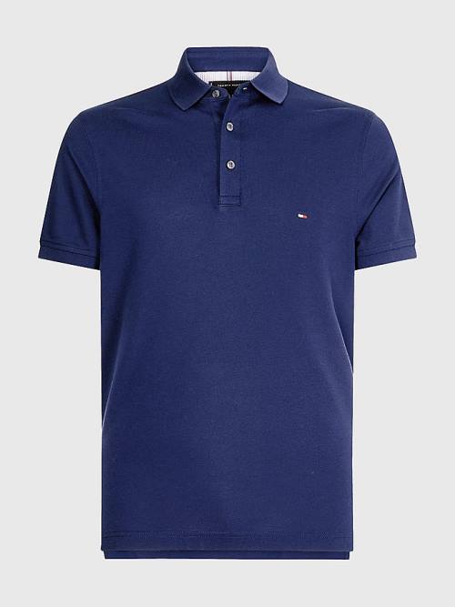 Tommy Hilfiger 1985 Essential Slim Fit Moški Polo Majica Modra | TH072LMJ