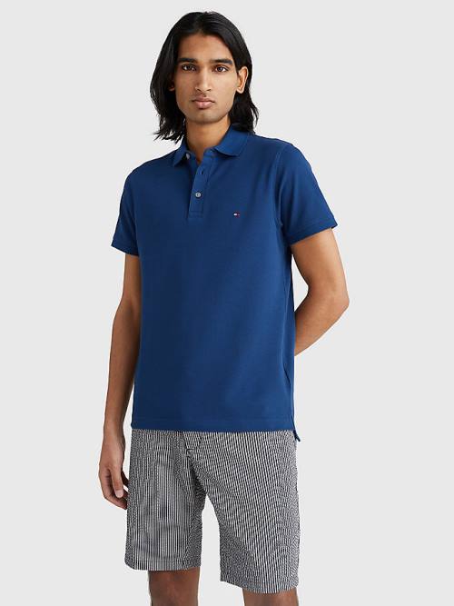 Tommy Hilfiger 1985 Essential Slim Fit Moški Polo Majica Modra | TH862IVM