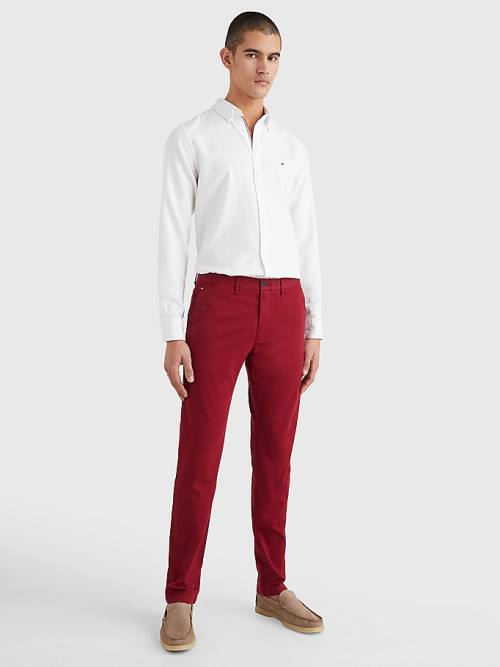 Tommy Hilfiger 1985 Essential Straight Chinos Moški Hlače Rdeča | TH587GUI