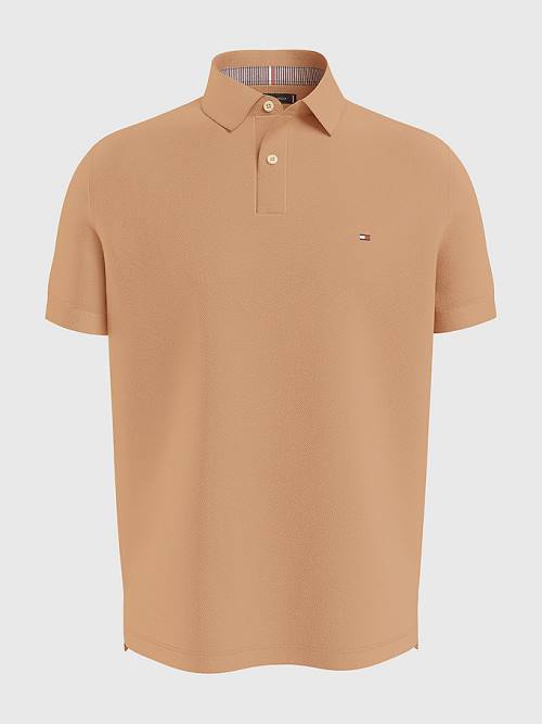 Tommy Hilfiger 1985 Essential TH Flex Moški Polo Majica Rjav | TH034DMB