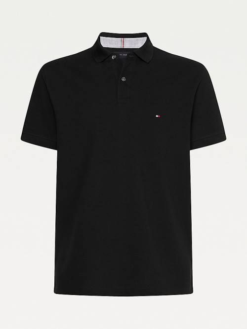 Tommy Hilfiger 1985 Essential TH Flex Moški Polo Majica Črna | TH168IAE