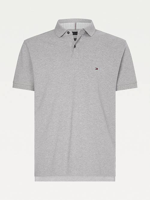 Tommy Hilfiger 1985 Essential TH Flex Moški Polo Majica Siva | TH360XOC