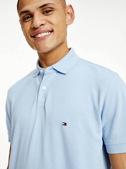 Tommy Hilfiger 1985 Essential TH Flex Moški Polo Majica Modra | TH407DYH