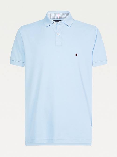 Tommy Hilfiger 1985 Essential TH Flex Moški Polo Majica Modra | TH407DYH