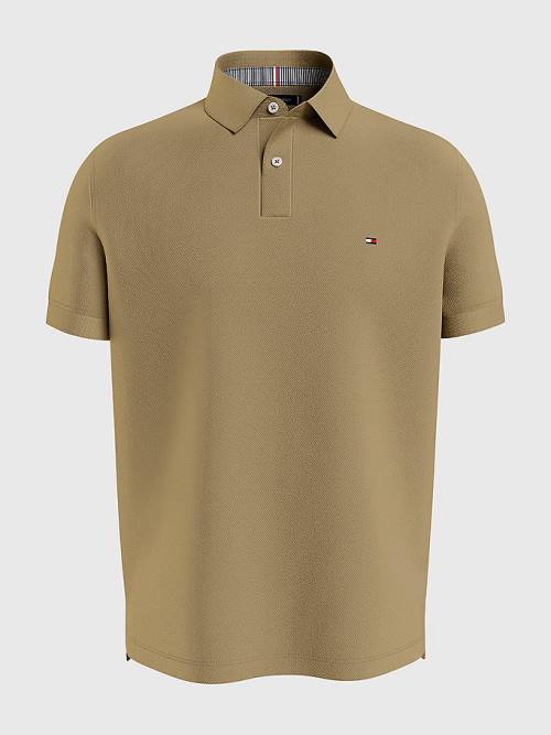 Tommy Hilfiger 1985 Essential TH Flex Moški Polo Majica Rjav | TH537HPN