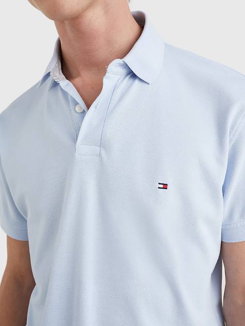 Tommy Hilfiger 1985 Essential TH Flex Moški Polo Majica Modra | TH954PLS