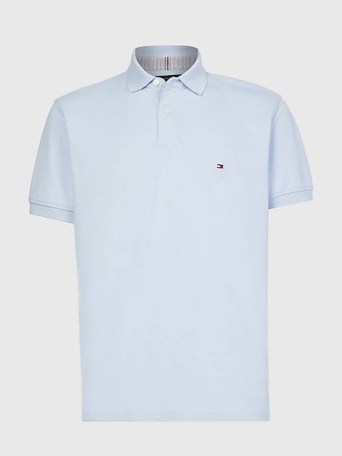 Tommy Hilfiger 1985 Essential TH Flex Moški Polo Majica Modra | TH954PLS