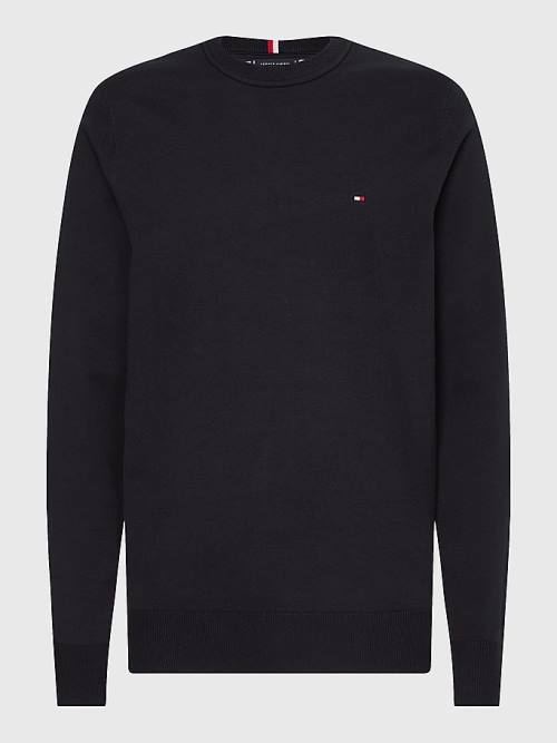 Tommy Hilfiger 1985 Essential TH Flex Sweatshirt Moški Puloverji Črna | TH193OFL