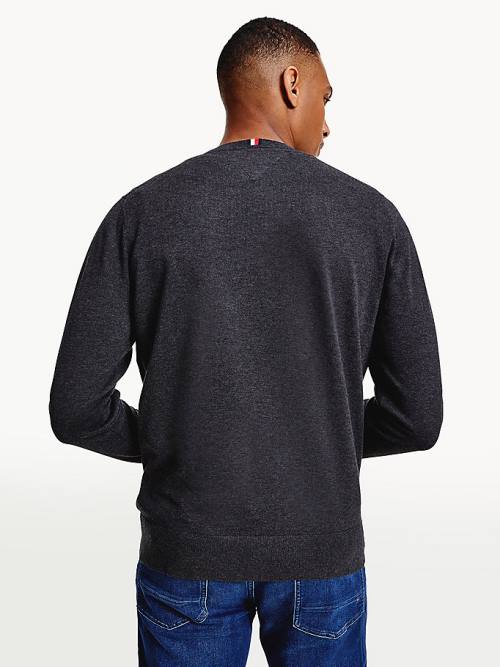 Tommy Hilfiger 1985 Essential TH Flex Sweatshirt Moški Puloverji Siva | TH613OUH