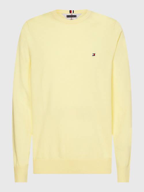 Tommy Hilfiger 1985 Essential TH Flex Sweatshirt Moški Puloverji Rumena | TH980XEB