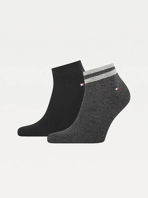 Tommy Hilfiger 2-Pack Neppy Ankle-Length Moški Nogavice Črna | TH723XFS