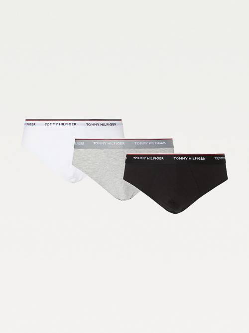 Tommy Hilfiger 3-Pack Cotton Briefs Moški Spodnje Perilo Siva | TH286LOC