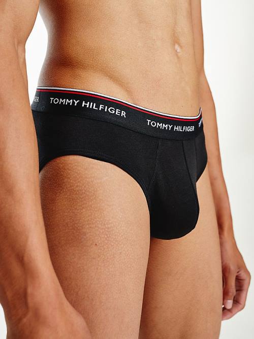 Tommy Hilfiger 3-Pack Cotton Briefs Moški Spodnje Perilo Črna | TH527VAC