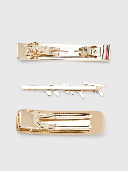 Tommy Hilfiger 3-Pack Iconic Hair Clips Ženske Kapa Modra | TH472ZYP