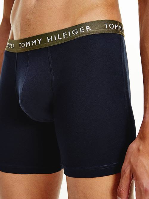 Tommy Hilfiger 3-Pack Logo Waistband Boxer Briefs Moški Spodnje Perilo Črna | TH186USY