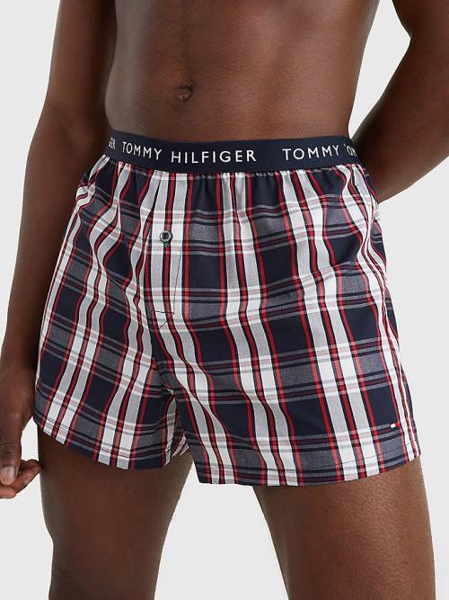 Tommy Hilfiger 3-Pack Logo Waistband Button Fly Boxers Moški Spodnje Perilo Oranžna | TH305CHP