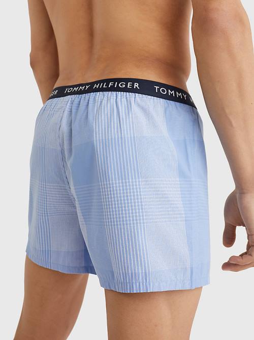 Tommy Hilfiger 3-Pack Logo Waistband Button Fly Boxers Moški Spodnje Perilo Zelena | TH350NKO