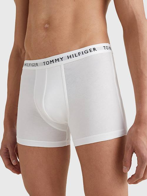 Tommy Hilfiger 3-Pack Logo Waistband Trunks Moški Spodnje Perilo Bela | TH237TXV