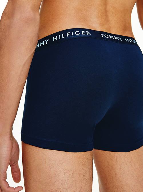 Tommy Hilfiger 3-Pack Logo Waistband Trunks Moški Spodnje Perilo Črna | TH259DMJ