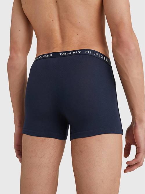 Tommy Hilfiger 3-Pack Logo Waistband Trunks Moški Spodnje Perilo Črna | TH512GTW