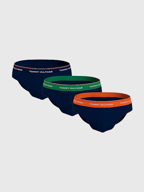 Tommy Hilfiger 3-Pack Premium Essential Logo Waistband Briefs Moški Spodnje Perilo Rjav | TH034IMZ