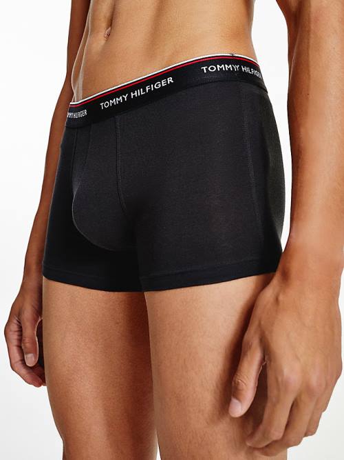 Tommy Hilfiger 3-Pack Premium Logo Waistband Trunks Moški Spodnje Perilo Črna | TH187LBT