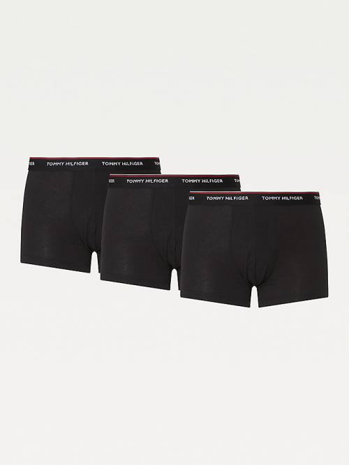 Tommy Hilfiger 3-Pack Premium Logo Waistband Trunks Moški Spodnje Perilo Črna | TH187LBT