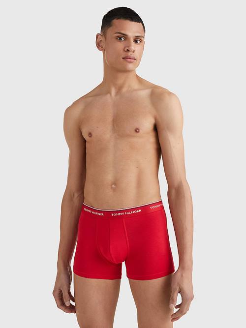 Tommy Hilfiger 3-Pack Premium Logo Waistband Trunks Moški Spodnje Perilo Modra | TH314PBK