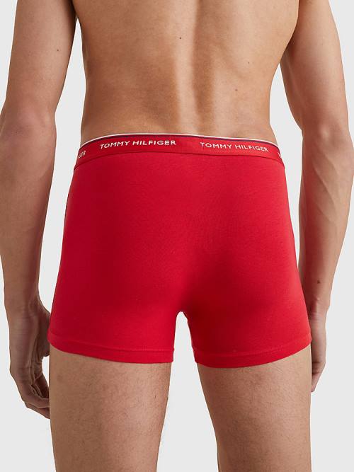 Tommy Hilfiger 3-Pack Premium Logo Waistband Trunks Moški Spodnje Perilo Modra | TH314PBK