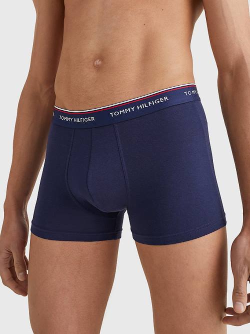 Tommy Hilfiger 3-Pack Premium Logo Waistband Trunks Moški Spodnje Perilo Modra | TH314PBK