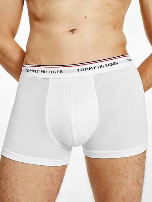 Tommy Hilfiger 3-Pack Premium Logo Waistband Trunks Moški Spodnje Perilo Bela | TH584XOI