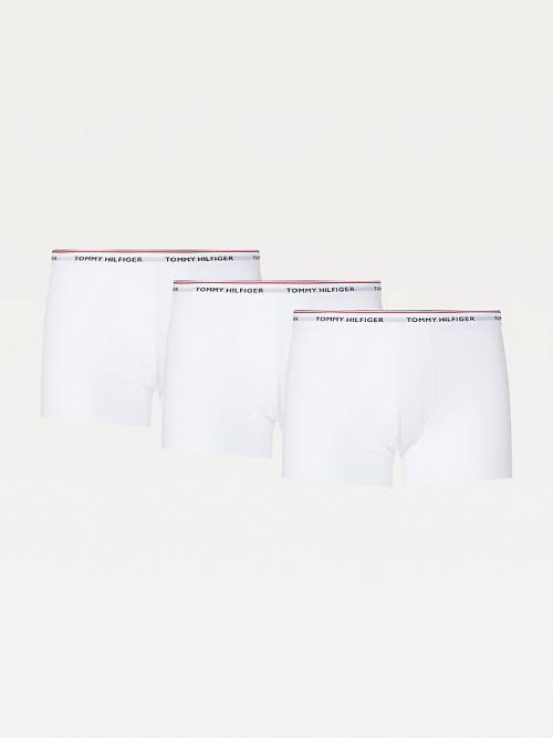 Tommy Hilfiger 3-Pack Premium Logo Waistband Trunks Moški Spodnje Perilo Bela | TH584XOI