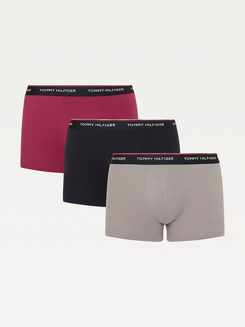 Tommy Hilfiger 3-Pack Premium Logo Waistband Trunks Moški Spodnje Perilo Črna | TH608UDL