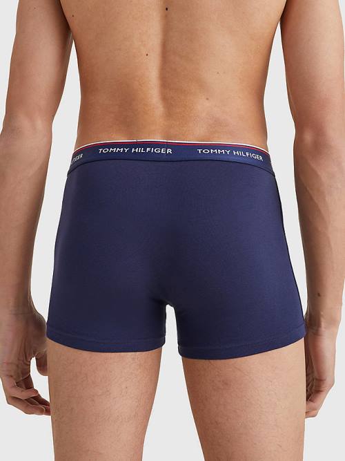 Tommy Hilfiger 3-Pack Premium Logo Waistband Trunks Moški Spodnje Perilo Modra | TH614YOJ