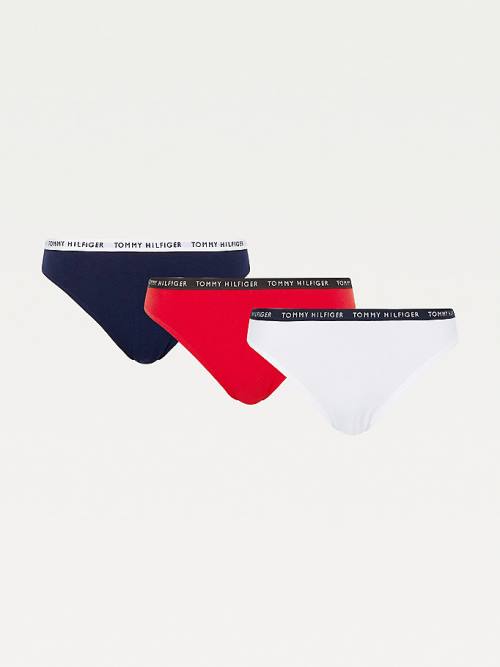 Tommy Hilfiger 3-Pack Recycled Cotton Briefs Ženske Spodnje Perilo Bela | TH102CQZ