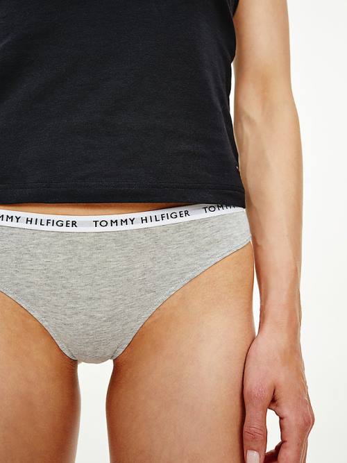 Tommy Hilfiger 3-Pack Recycled Cotton Thongs Ženske Spodnje Perilo Rjav | TH164GLX