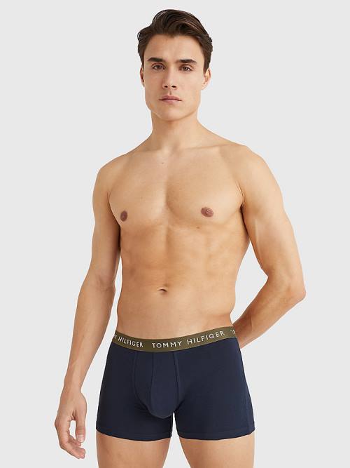 Tommy Hilfiger 3-Pack Repeat Logo Trunks Moški Spodnje Perilo Rjav | TH062FCH