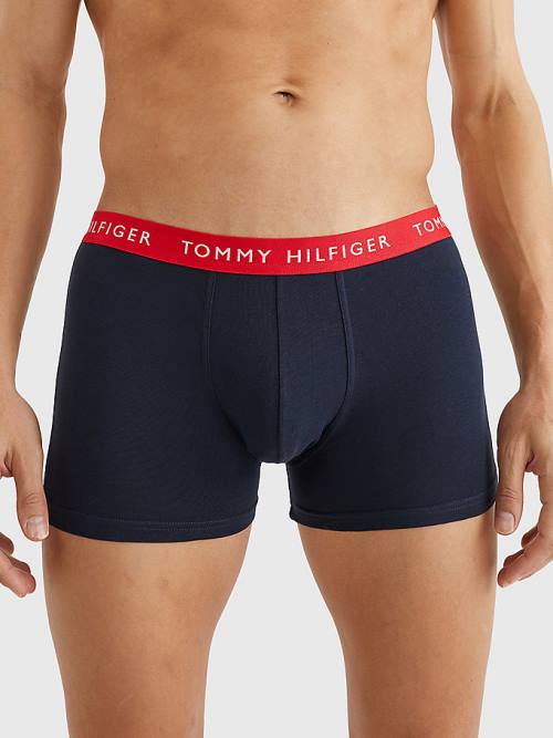 Tommy Hilfiger 3-Pack Repeat Logo Trunks Moški Spodnje Perilo Rjav | TH062FCH