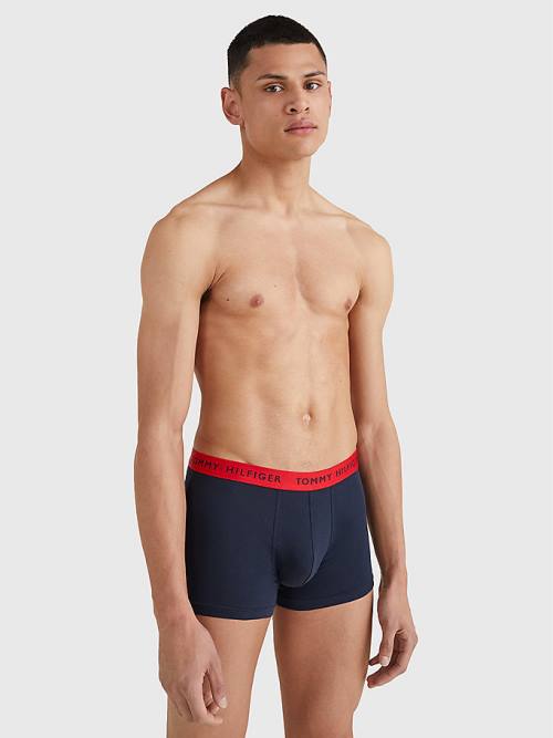 Tommy Hilfiger 3-Pack Repeat Logo Trunks Moški Spodnje Perilo Črna | TH134TIR