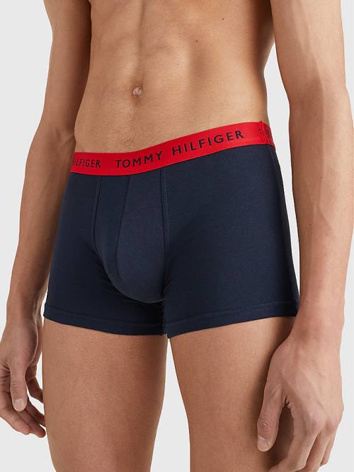 Tommy Hilfiger 3-Pack Repeat Logo Trunks Moški Spodnje Perilo Črna | TH134TIR