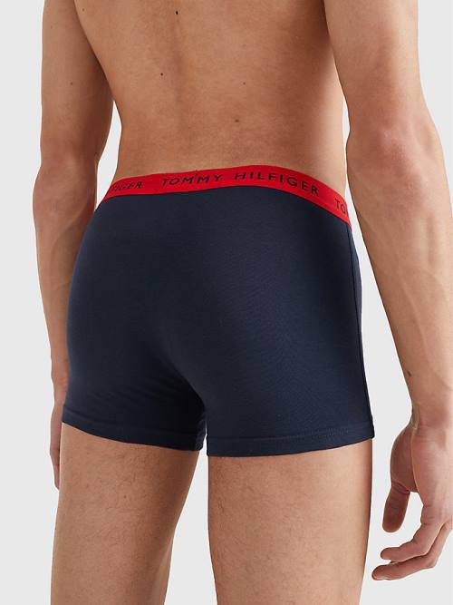 Tommy Hilfiger 3-Pack Repeat Logo Trunks Moški Spodnje Perilo Črna | TH134TIR