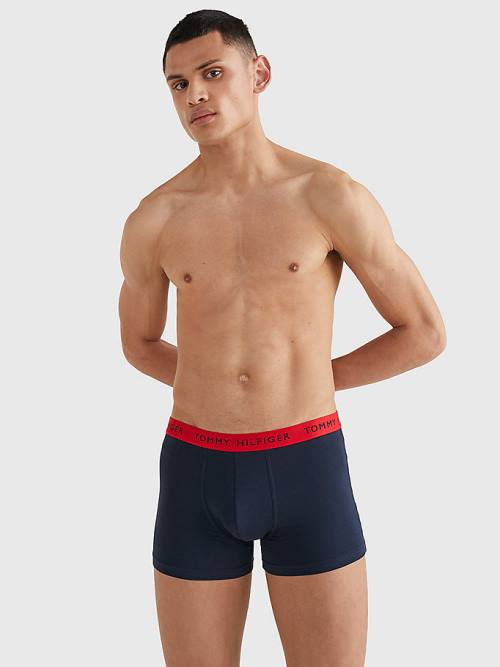 Tommy Hilfiger 3-Pack Repeat Logo Trunks Moški Spodnje Perilo Črna | TH513KPD