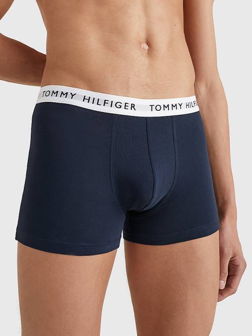 Tommy Hilfiger 3-Pack Repeat Logo Trunks Moški Spodnje Perilo Črna | TH513KPD