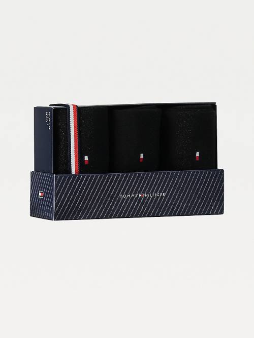 Tommy Hilfiger 3-Pack Sparkle Gift Box Ženske Nogavice Črna | TH345EUA