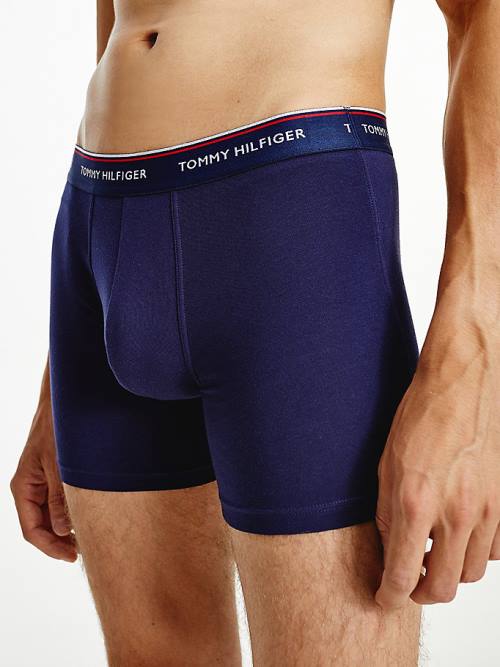 Tommy Hilfiger 3-Pack Stretch Cotton Boxer Shorts Moški Spodnje Perilo Modra | TH853DVW