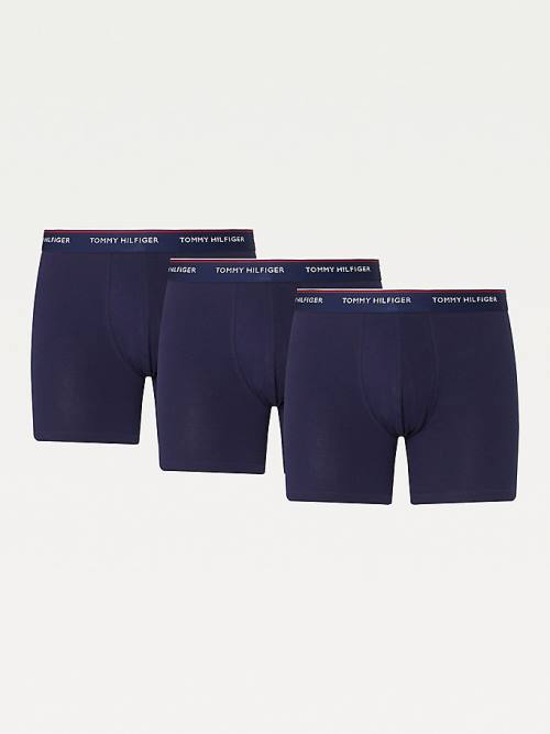 Tommy Hilfiger 3-Pack Stretch Cotton Boxer Shorts Moški Spodnje Perilo Modra | TH853DVW