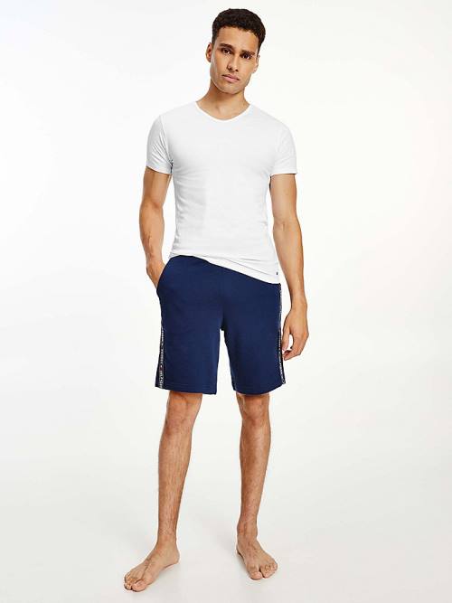 Tommy Hilfiger 3 Pack V-Neck Cotton Moški Pižama Bela | TH165VUI